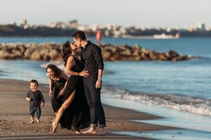 Poole family photographer. Family session on Sandbanks beach